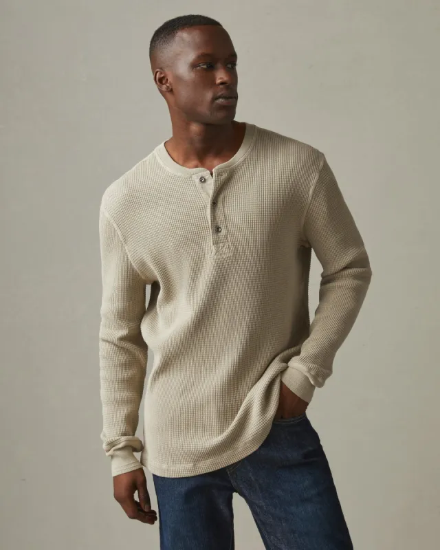 トップス Jeded London White Waffle Henley Tee Anointed White Waffle Henley T-Shirt | Jaded Man