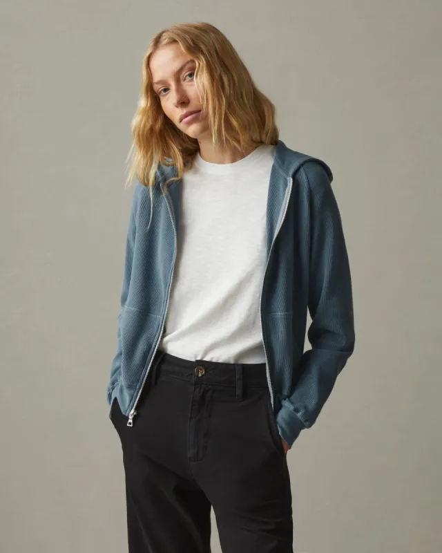 Women's Waffle Hoodie - Vintage Indigo sold by American Giant