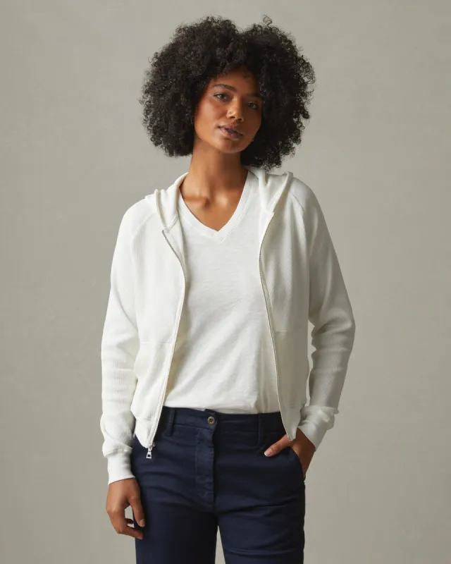 Women's Waffle Hoodie - Bone sold by American Giant