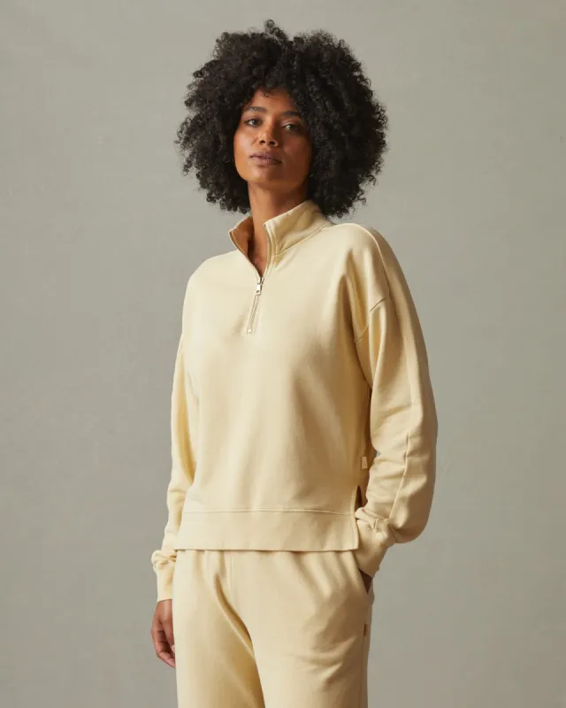 Women's Premium Midweight Half Zip - Golden Glow sold by American Giant