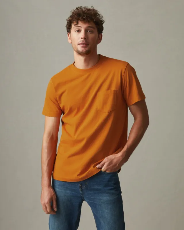 Men's Heavyweight Pocket Tee - Amber sold by American Giant