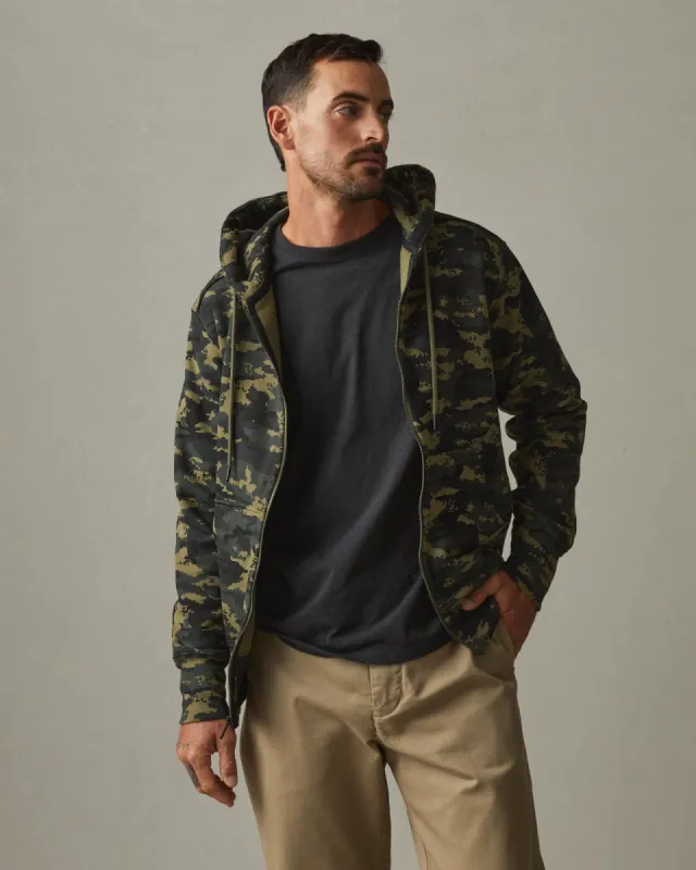 Men's Classic Full Zip - Drab Olive Digital Camo sold by American Giant