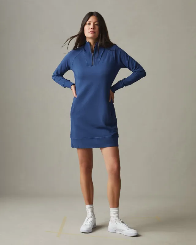 Women's Moto Dress - Mediterranean Blue sold by American Giant