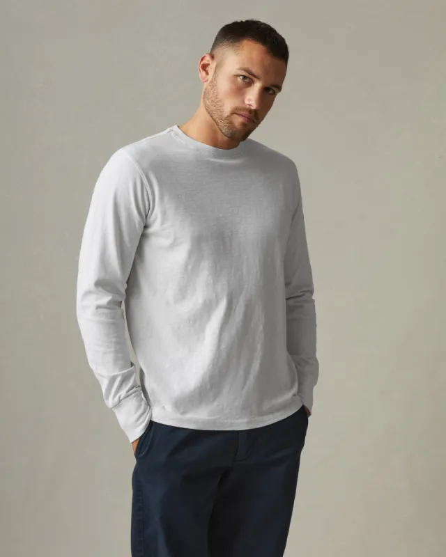 Premium Slub Crew Tee Long Sleeve - Ice sold by American Giant
