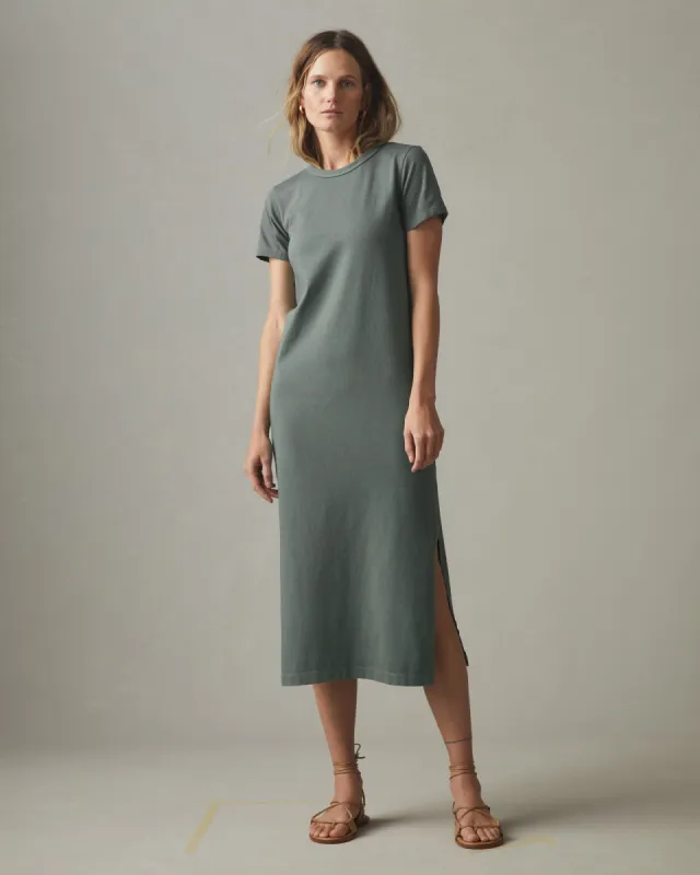 Women's Midi Tee Dress - Agave Green sold by American Giant