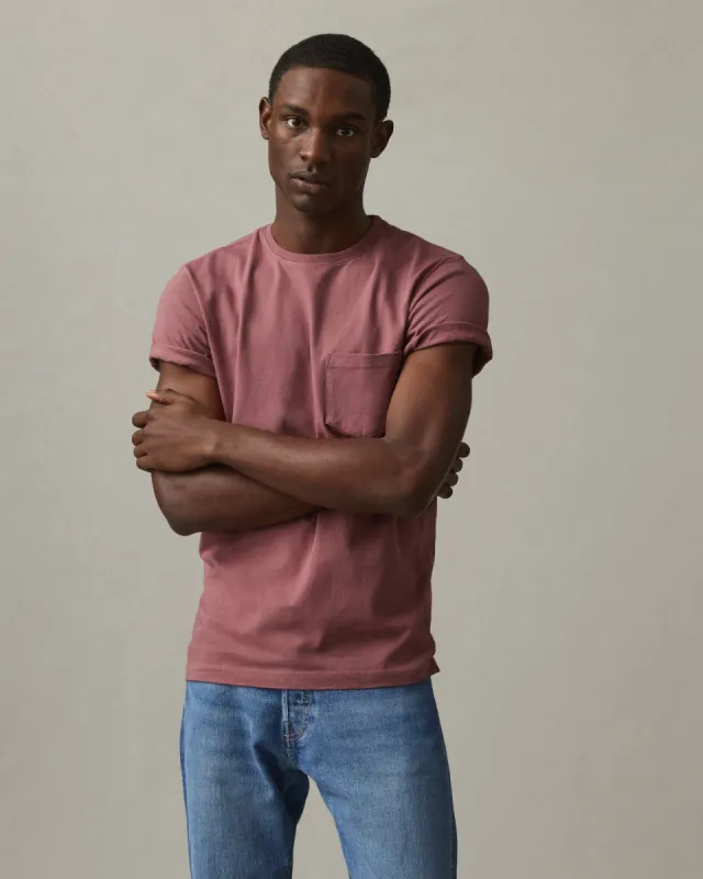 Heavyweight Pocket Tee - Currant sold by American Giant