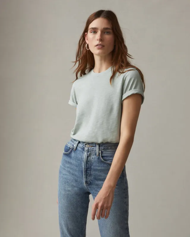 Premium Slub Crew Tee - Aqua Grey sold by American Giant