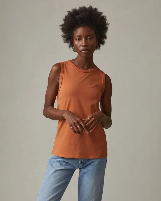 Classic Cotton Muscle Tank - Henna sold by American Giant