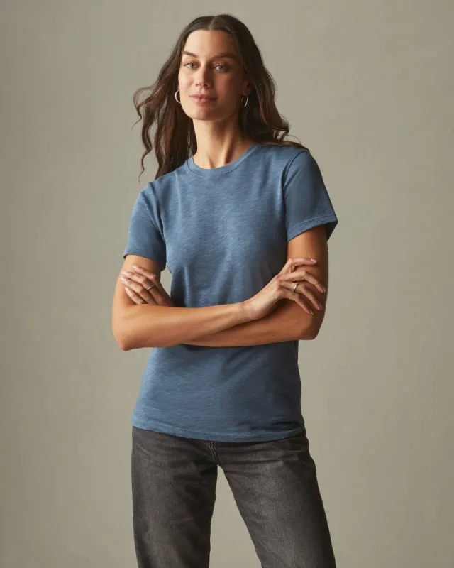 Women's Premium Slub Crew Tee - Monsoon sold by American Giant