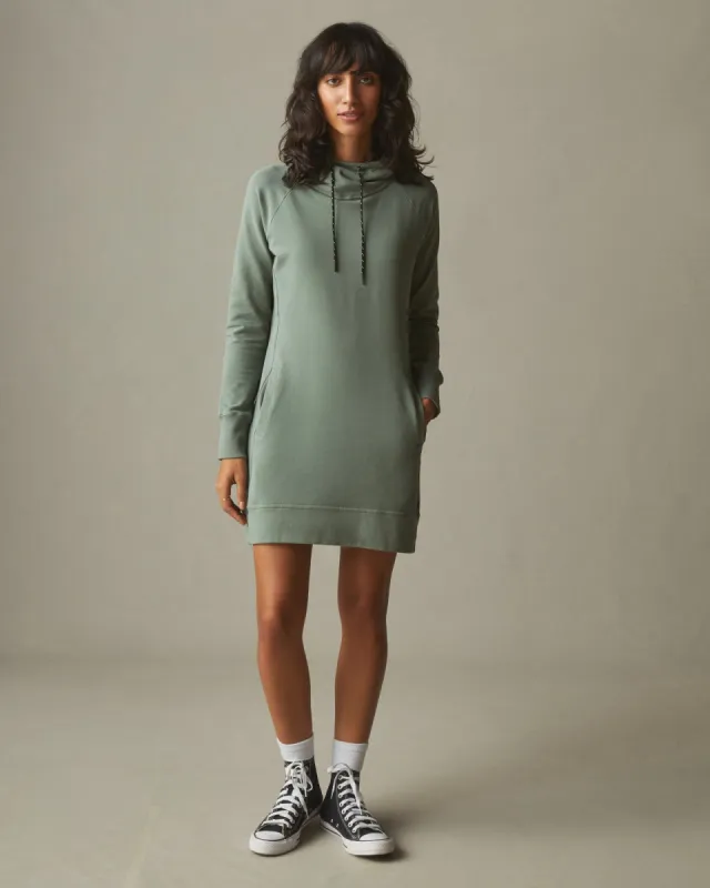 Women's Hoodie Dress - Green Slate sold by American Giant