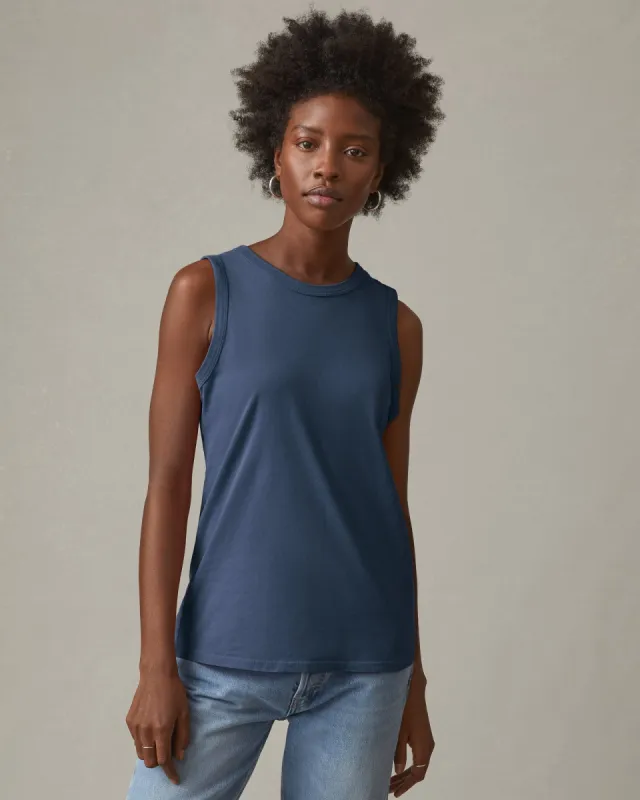 Classic Cotton Muscle Tank - Nautical Blue sold by American Giant