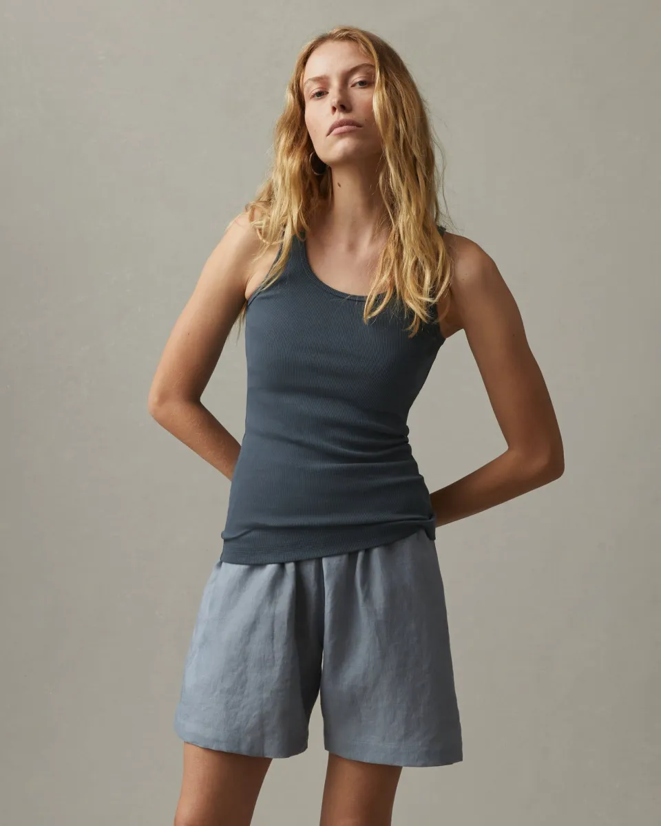 Rib Tank - Vintage Indigo sold by American Giant