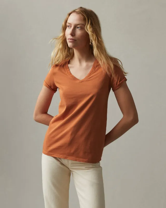 Classic Cotton V-Neck Tee - Henna sold by American Giant