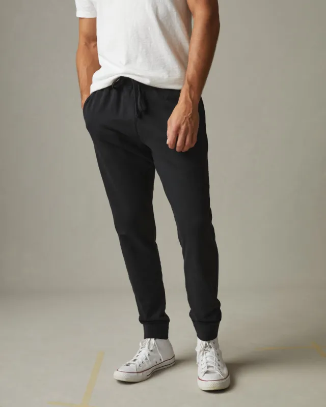 Lightweight Cotton Jogger - Black sold by American Giant