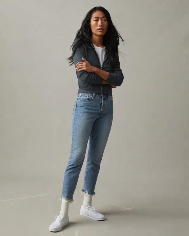 Shrunken Waffle Hoodie - Vintage Indigo sold by American Giant