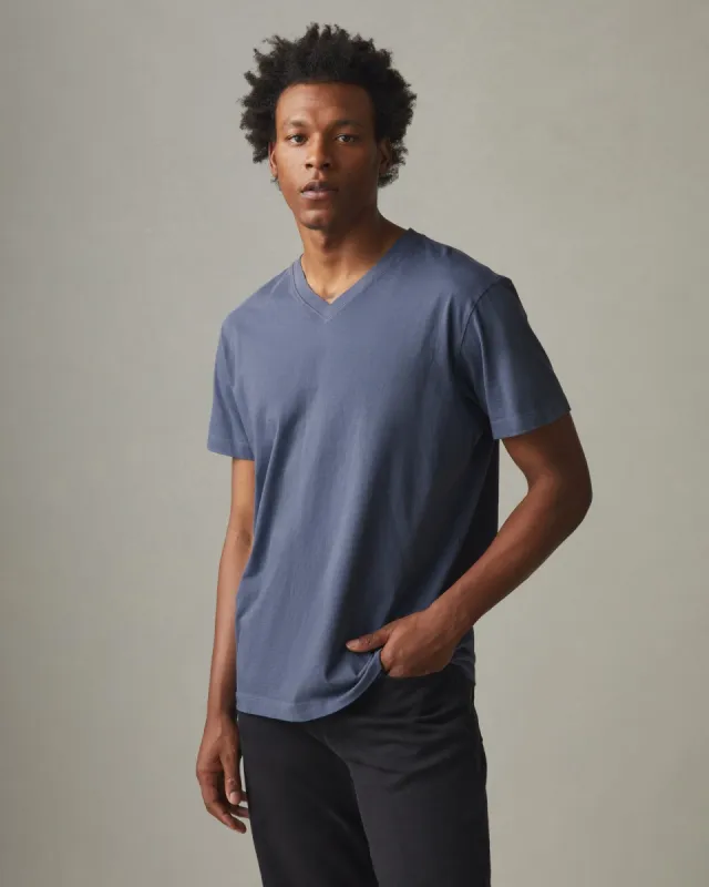Classic Cotton V-Neck Tee - Washed Navy sold by American Giant