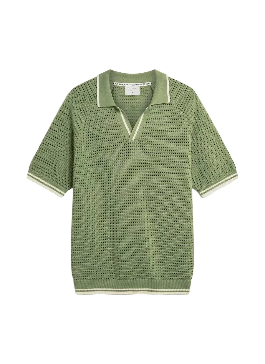 Tennis Boxy Knitted Polo sold by American Rag