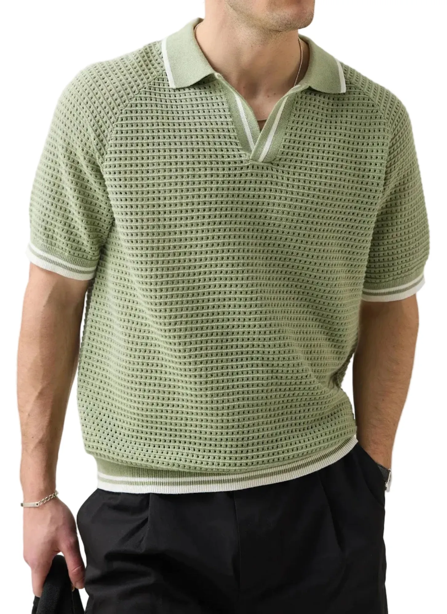 Tennis Boxy Knitted Polo sold by American Rag product image thumbnail 2