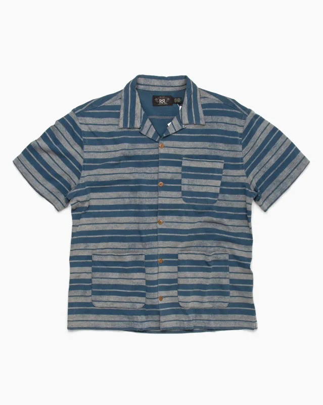 Striped Jersey Camp Shirt made by RRL