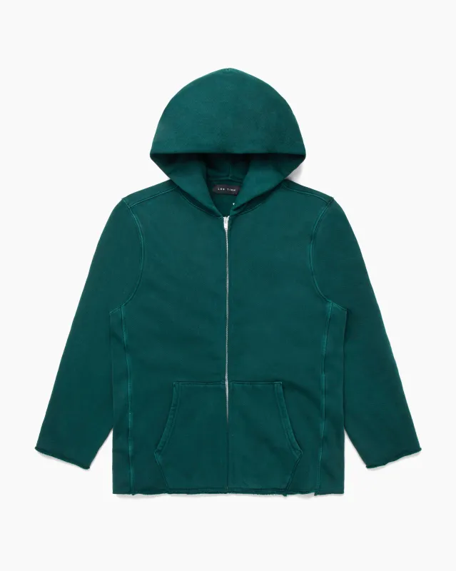 Raw Zip Hoodie made by LES TIEN