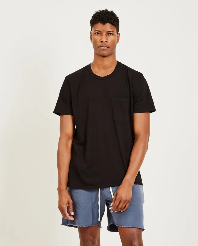 Classic Pocket Tee Jet Black made by LES TIEN