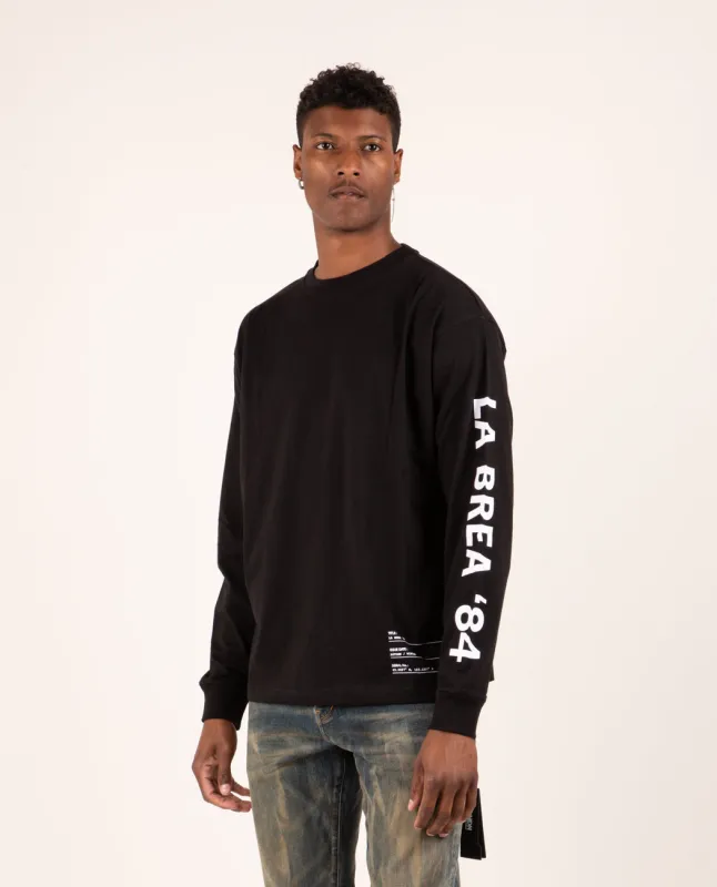 La Brea Ave L/S Tee Black made by American Rag