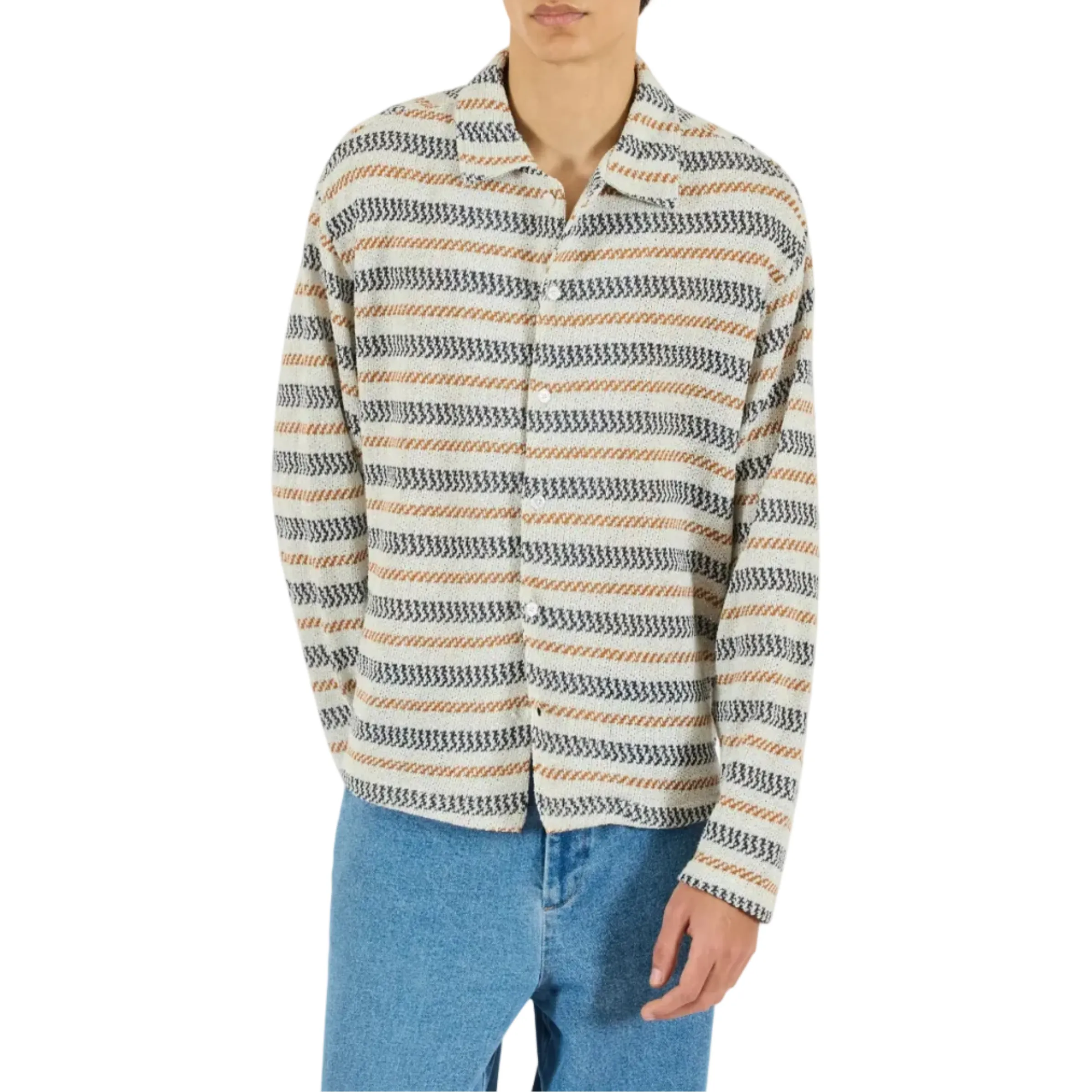 Speckled Stripe Knit Lounge Shirt sold by American Rag product image thumbnail 2