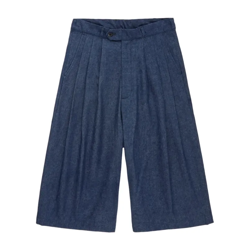 Triple Tuck Wide Half Pants made by monitaly