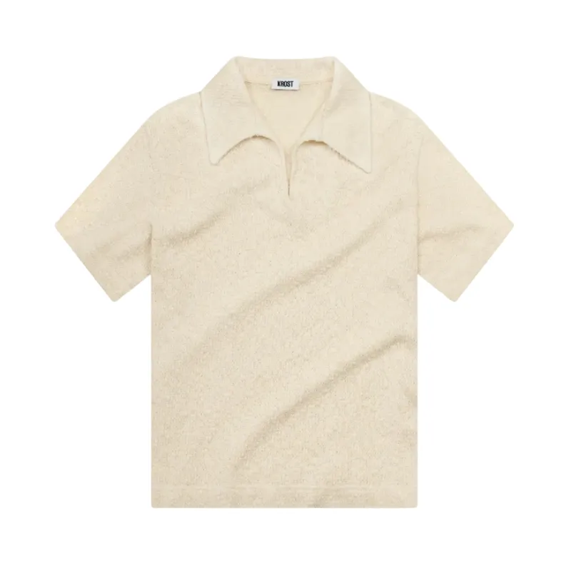 Textured Cotton Knit Polo made by KROST