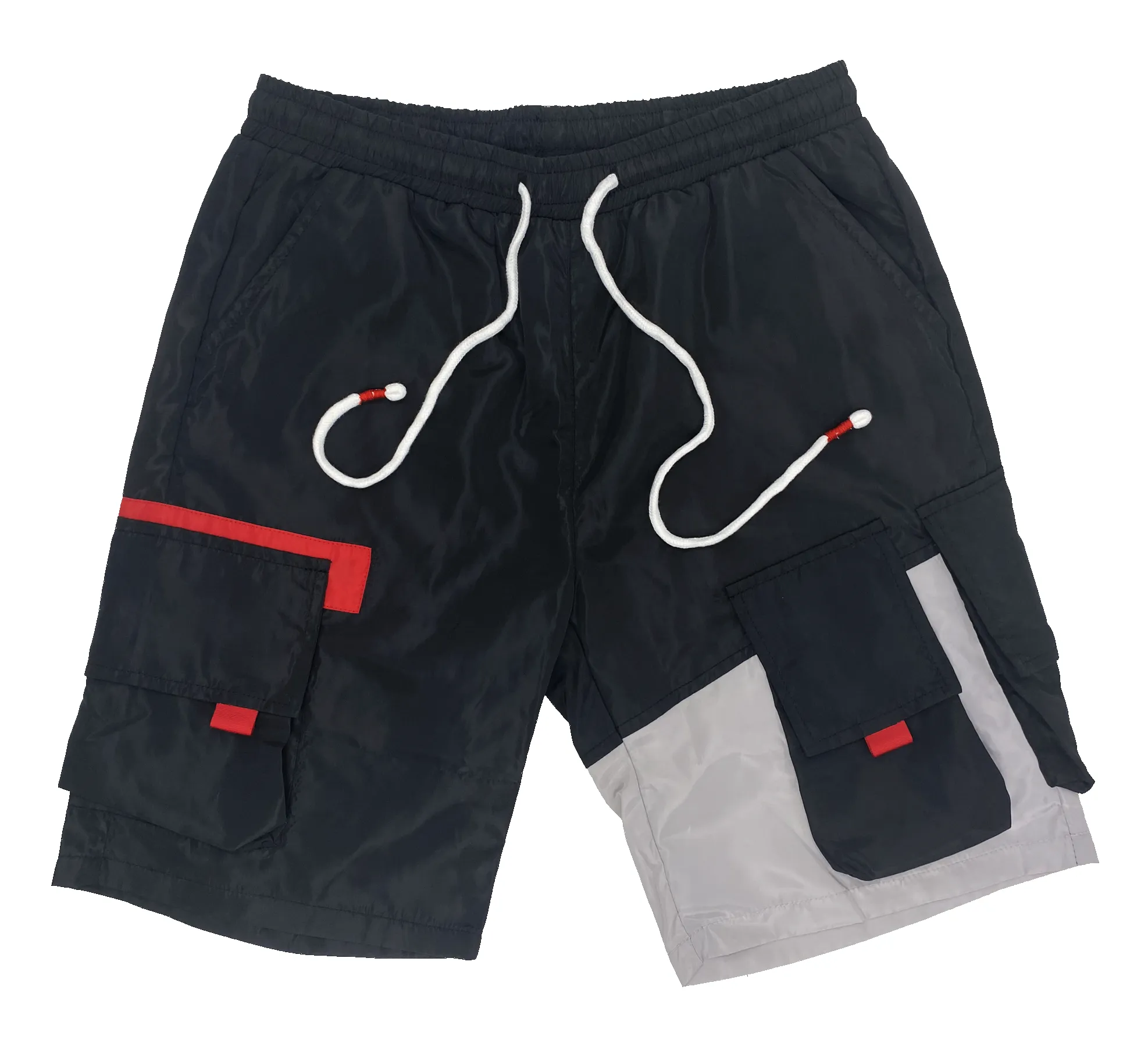 Black & Grey Tech Cargo Shorts sold by American Stitch