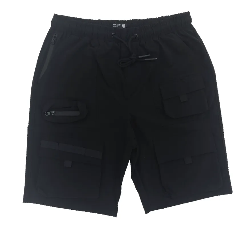 Black Techwear Athletic Shorts sold by American Stitch