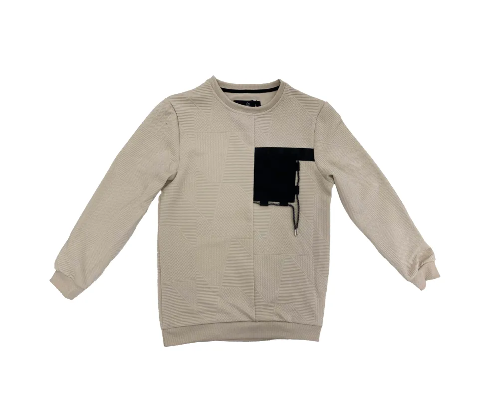 Tan String Breast Pocket Long Sleeve sold by American Stitch