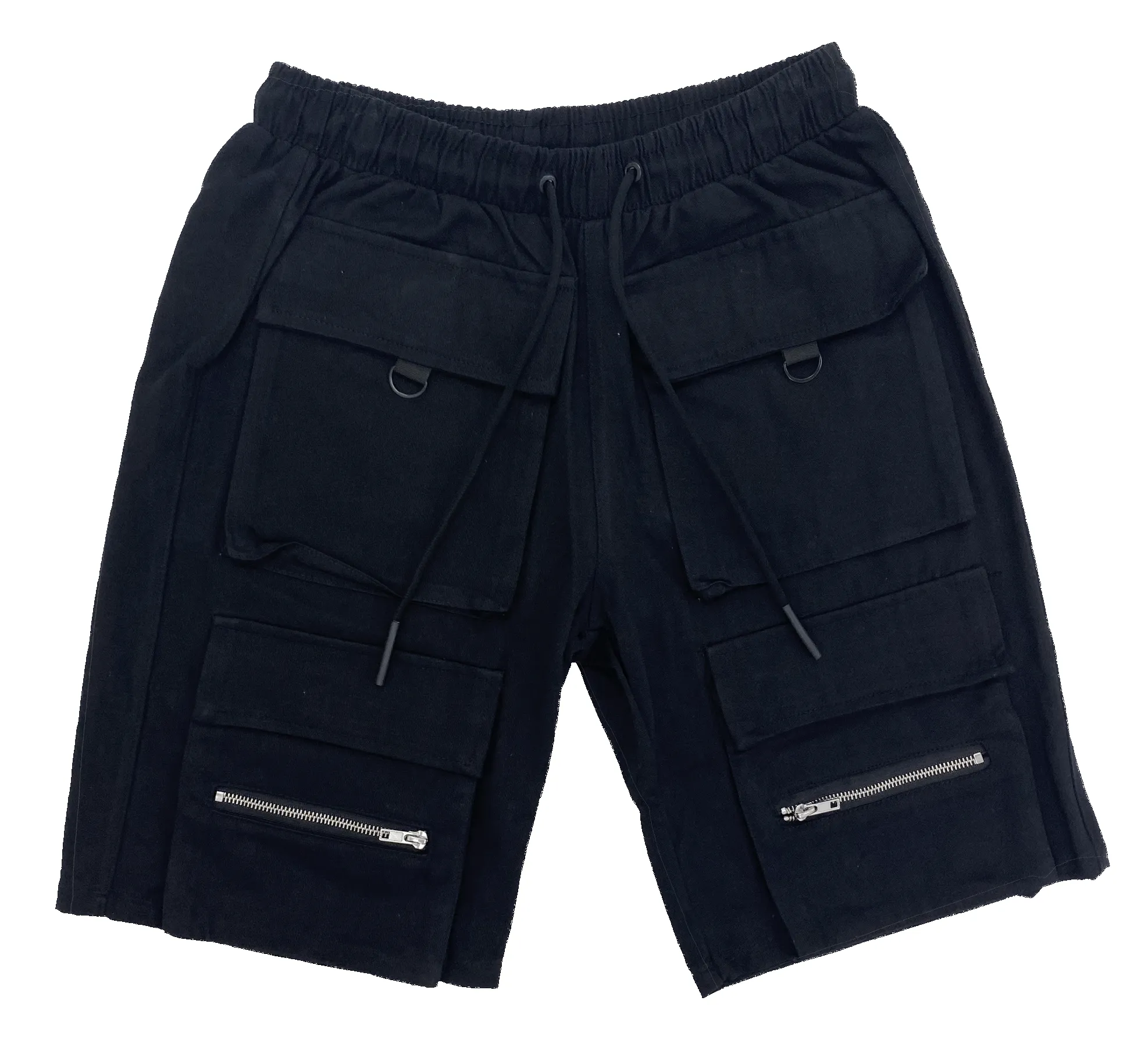 Black 4-Pocket Tech Cargo Shorts sold by American Stitch