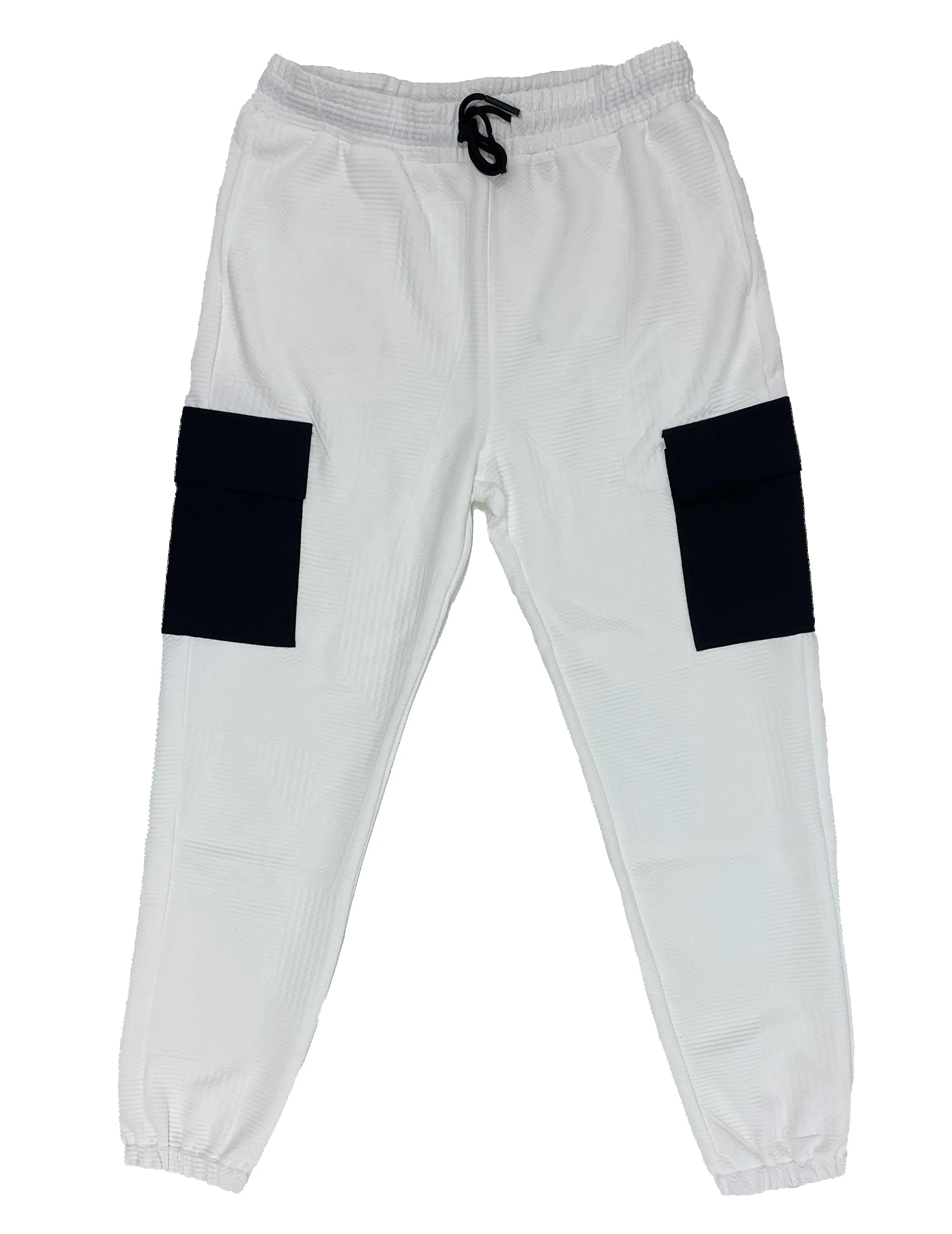 White Black-Pocket Joggers sold by American Stitch
