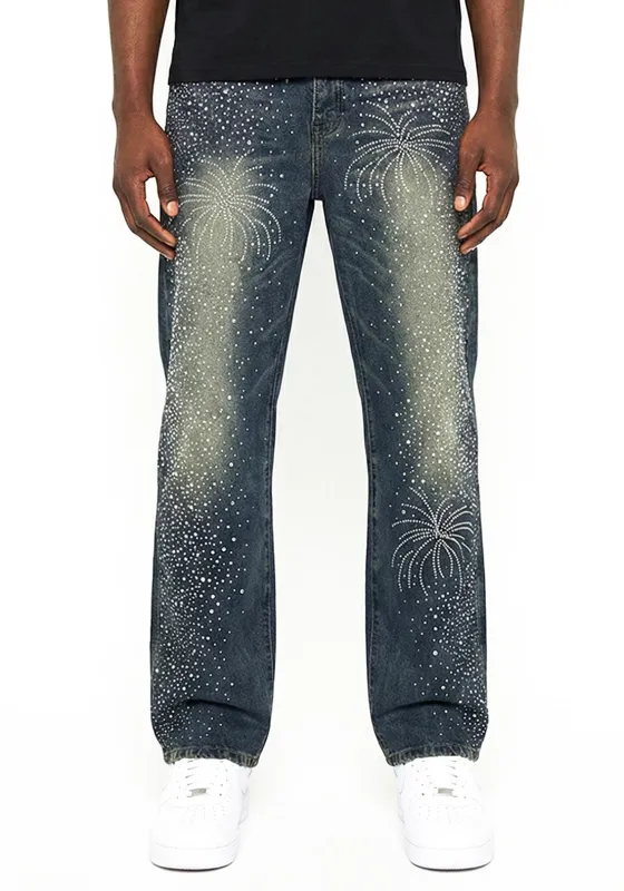 Firework Rhinestone Denim Jeans( Pre-order) made by American Stitch