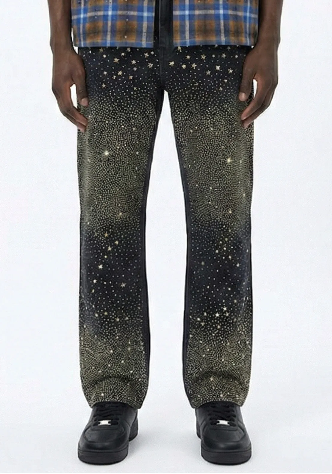 Galaxy Rhinestone Denim Jeans (Pre-order) sold by American Stitch