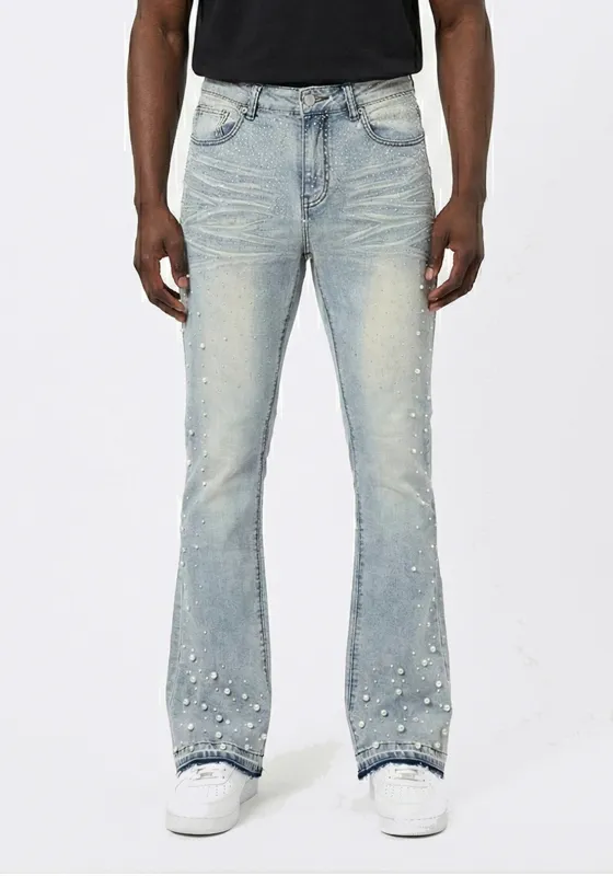 Rhinestone Slim-Fit Denim Jeans (Pre-order) sold by American Stitch