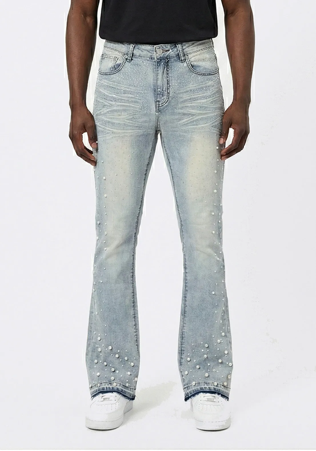 Rhinestone Slim-Fit Denim Jeans (Pre-order) sold by American Stitch