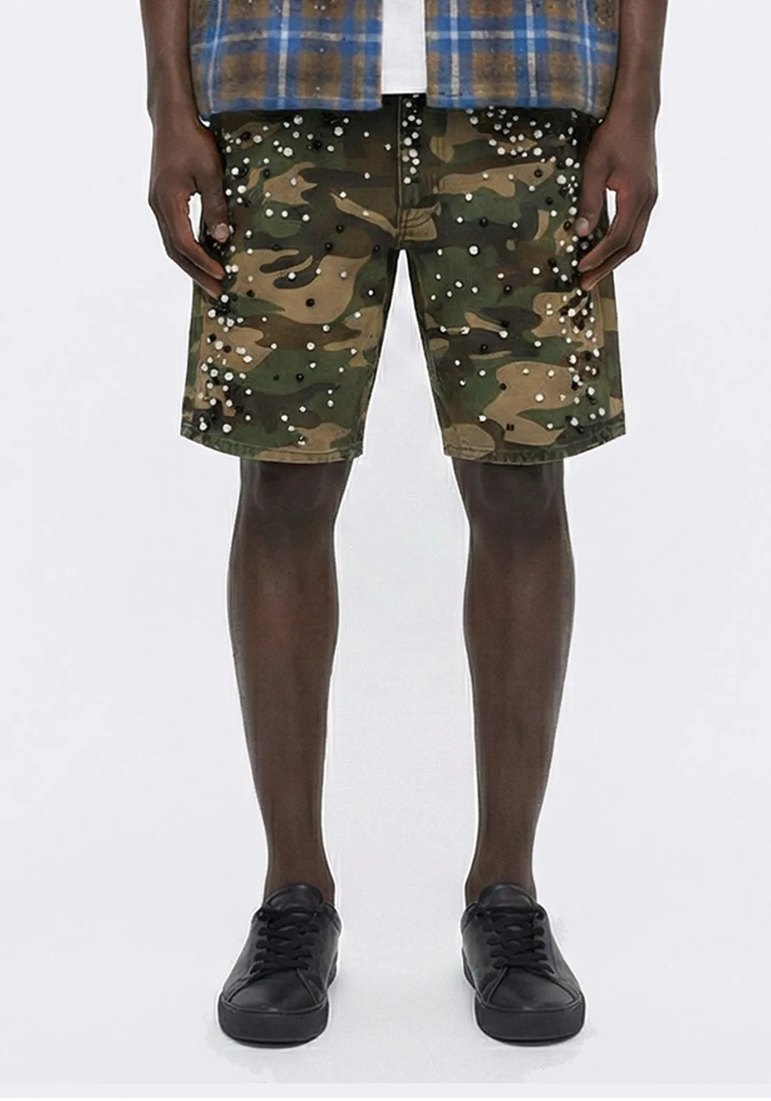 Camo Pearl Denim Shorts (Pre-order) sold by American Stitch