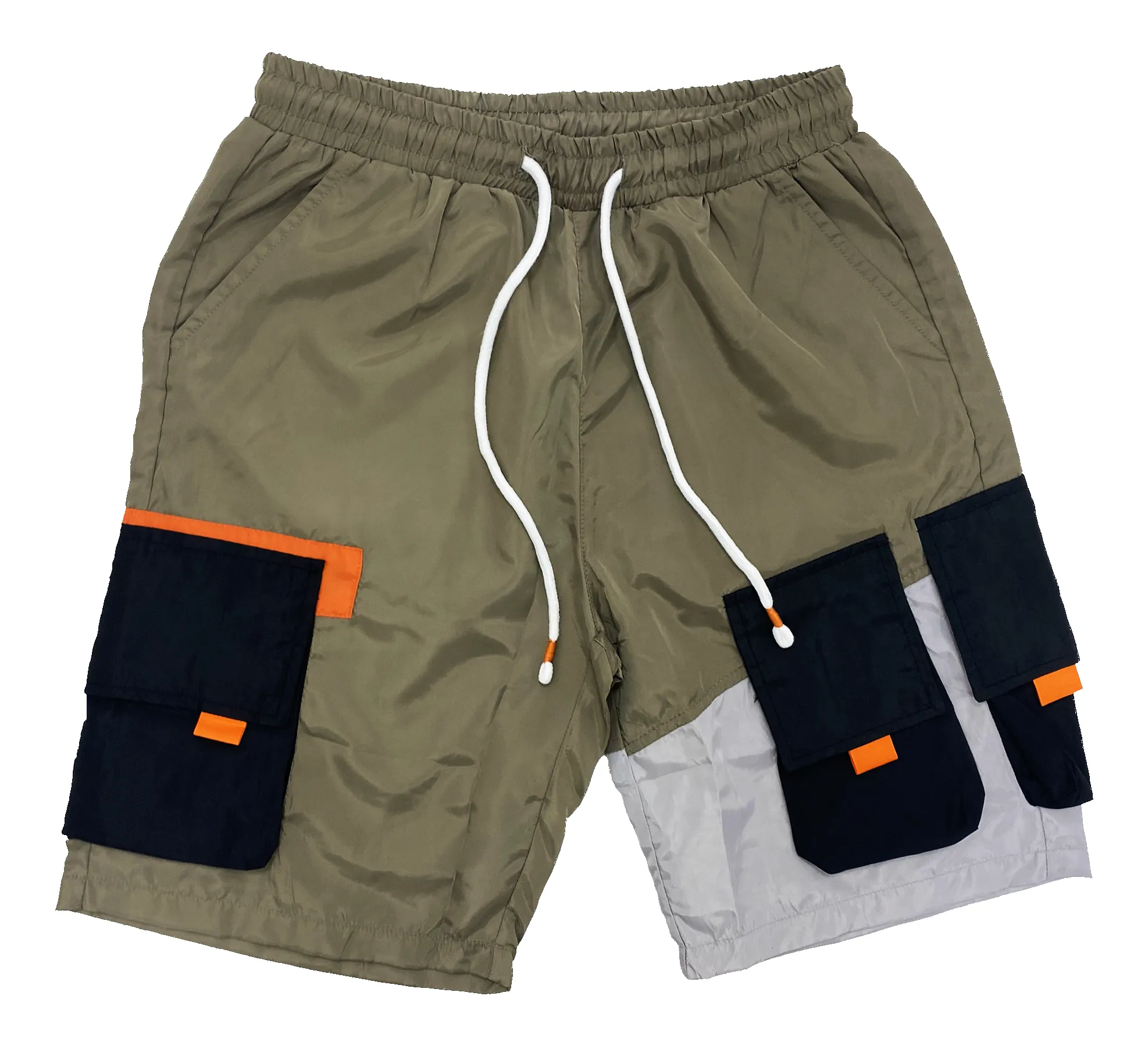 Olive & Grey Tech Shorts sold by American Stitch