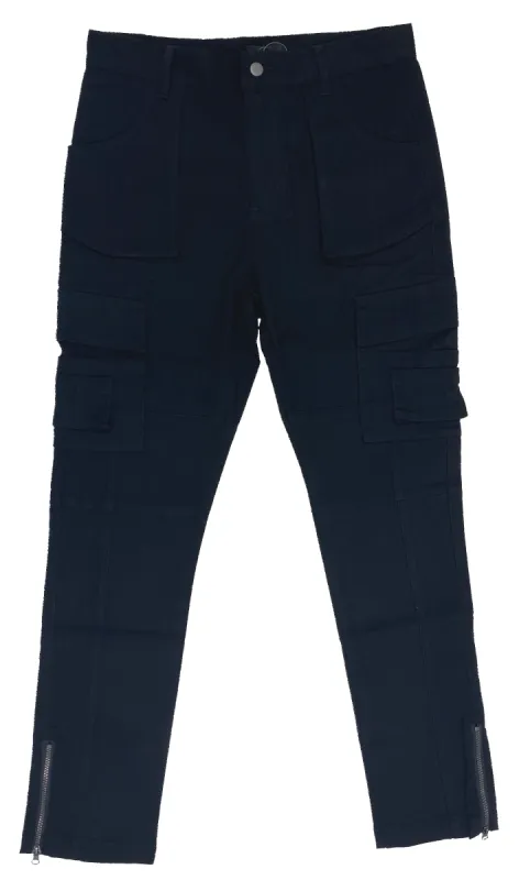 Black Tech Ankle-Zip Chinos sold by American Stitch