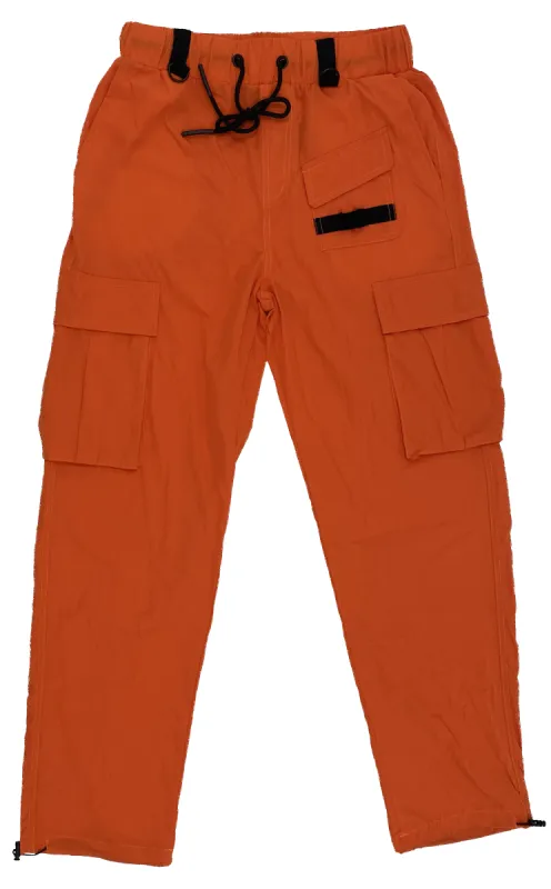 Orange Cargo Adjustable Tech Sweatpants Ft. Clip sold by American Stitch