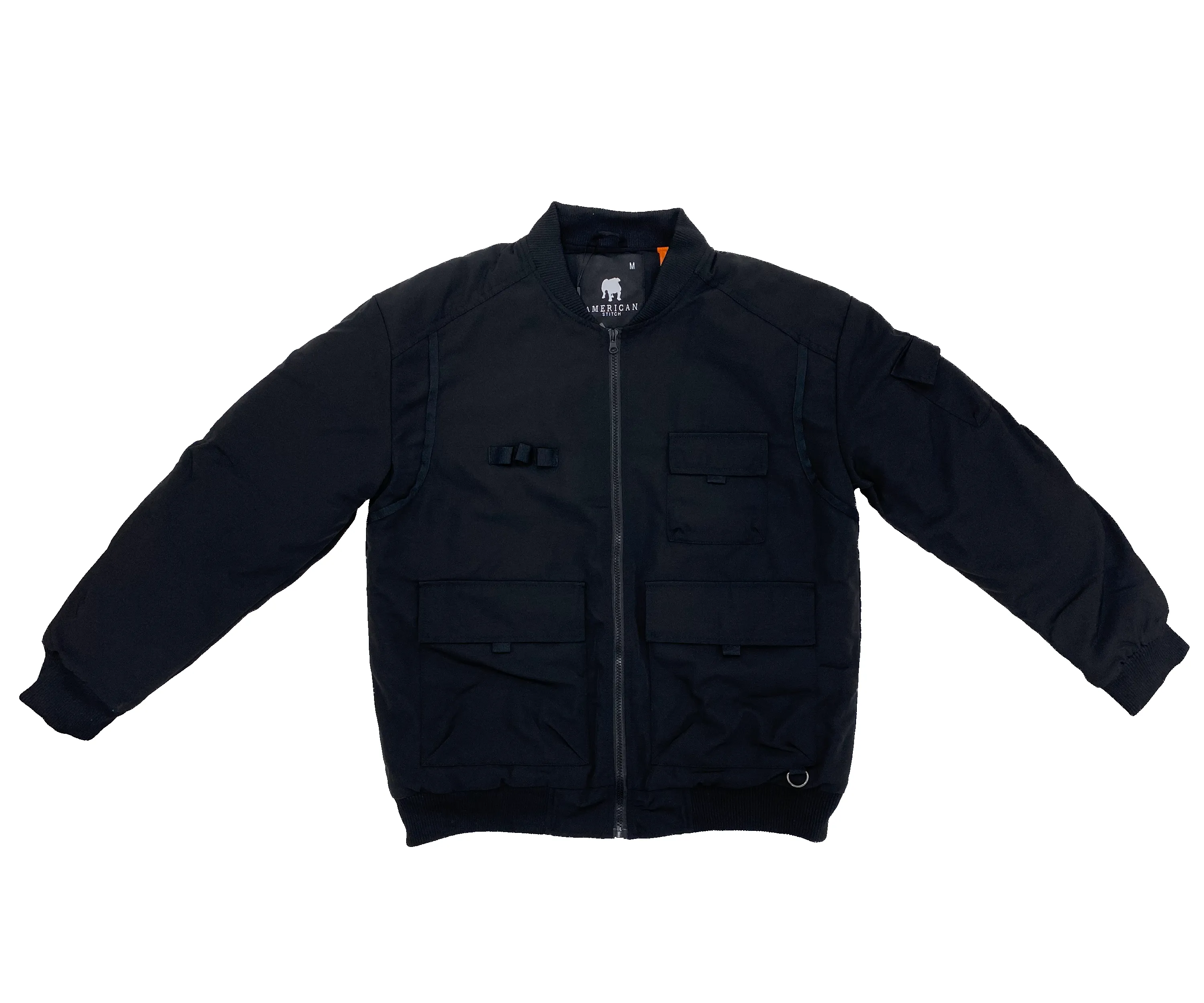 Black Bomber Jacket sold by American Stitch