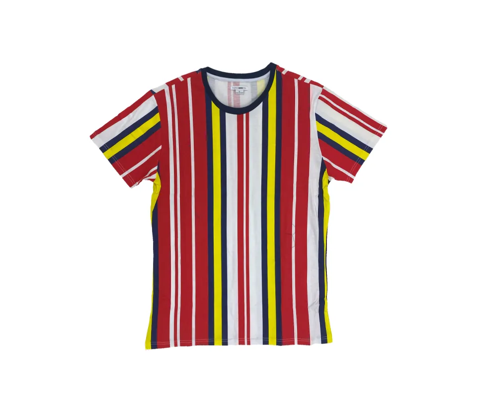 Red and Yellow Striped T-Shirt sold by American Stitch
