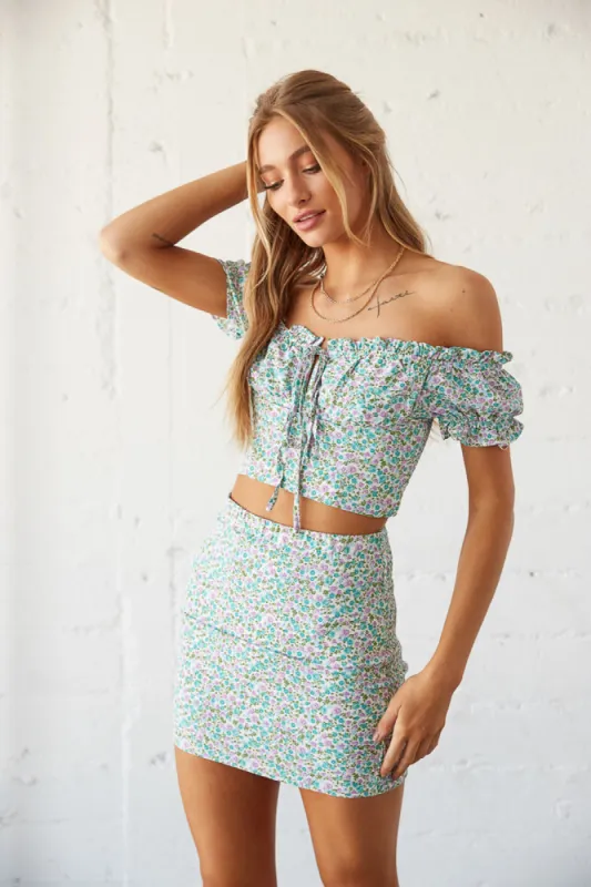 London Floral Skirt Set sold by American Threads