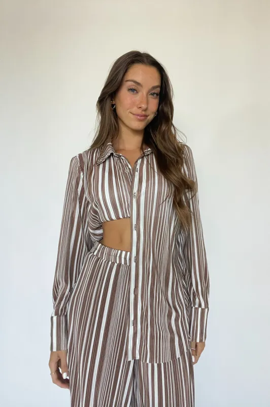 Amber Plisse Button Up Shirt sold by American Threads