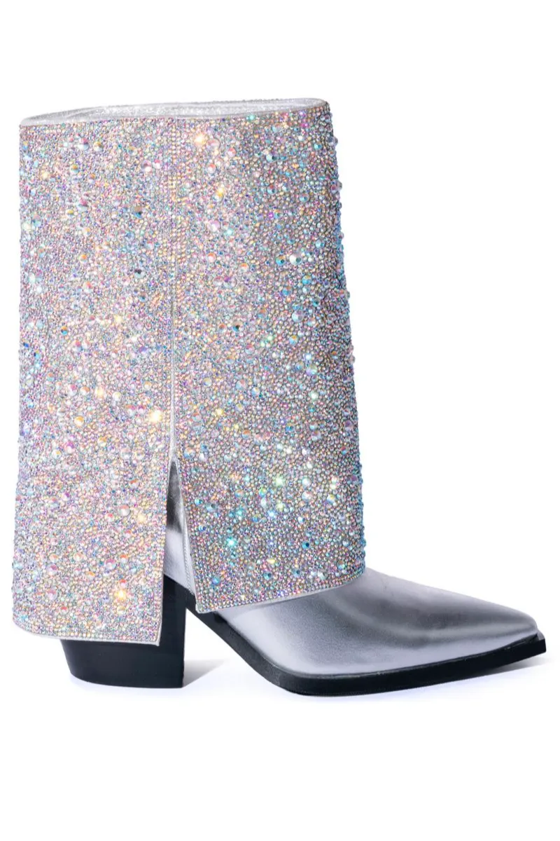 Azalea Wang Annabelle Silver Western Boots sold by American Threads product image thumbnail 3