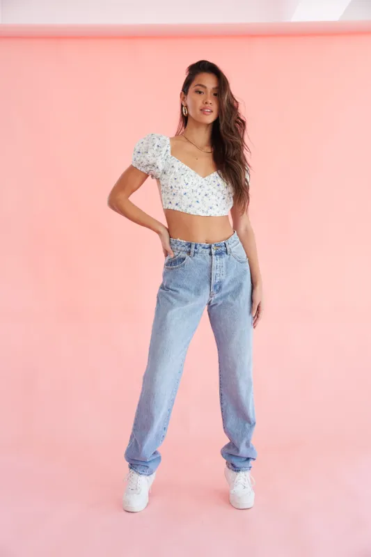 Rolla's Classic Straight Jeans in 90s Blue sold by American Threads