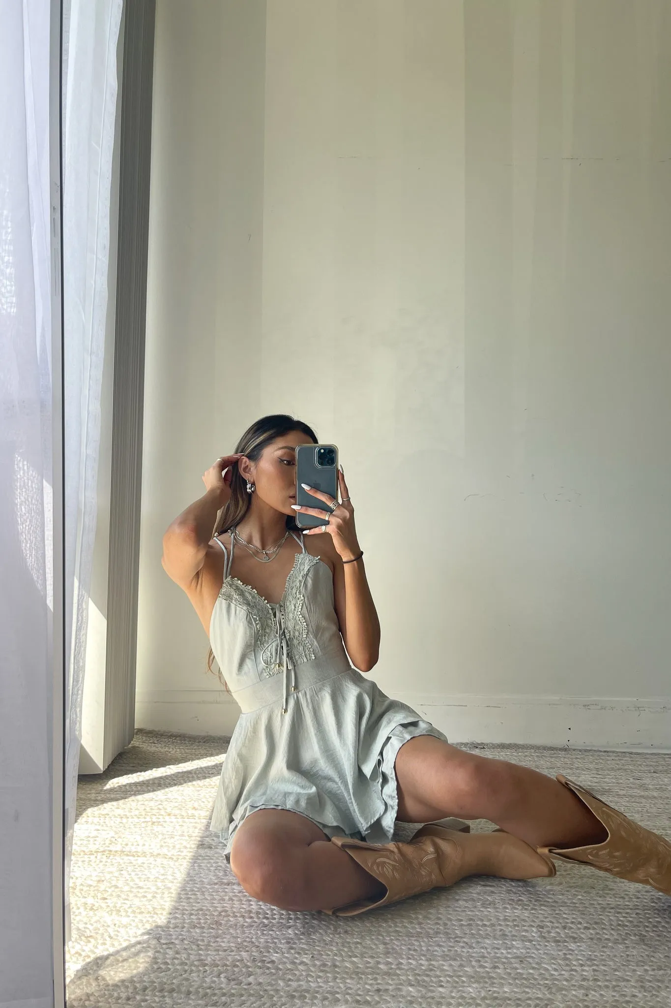 Panama Ruffle Lace Romper sold by American Threads product image thumbnail 5