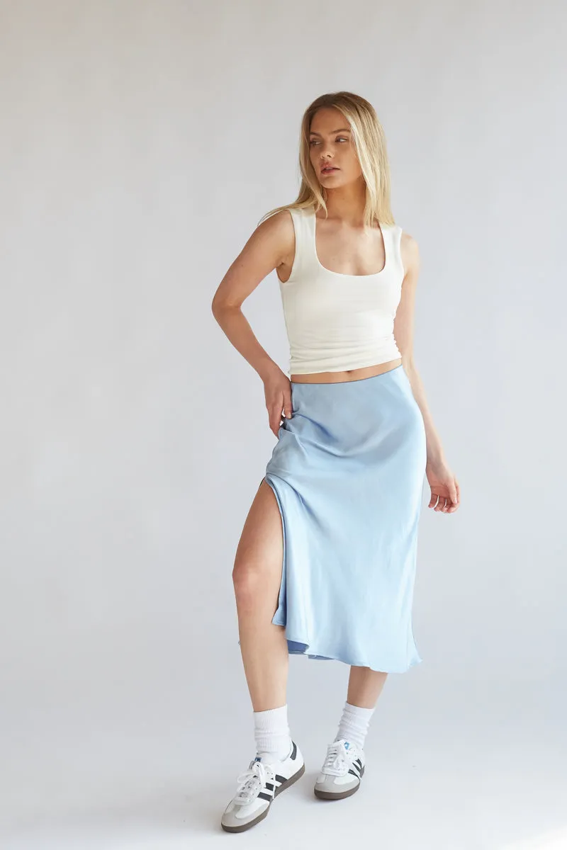 Eliza Satin Midi Skirt sold by American Threads product image thumbnail 5